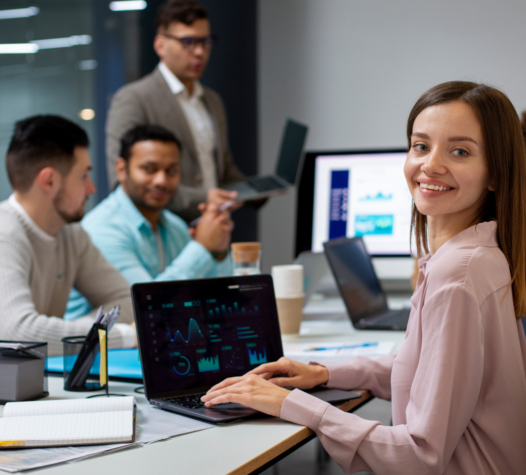 Team working with IoT solutions